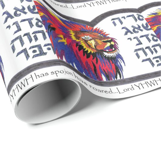 Lion heeft gerooid cadeaupapier (Rol Hoek)