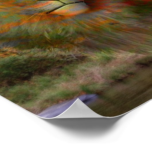 Lion Herfst Foliage Fantasy Art Poster (Hoek)