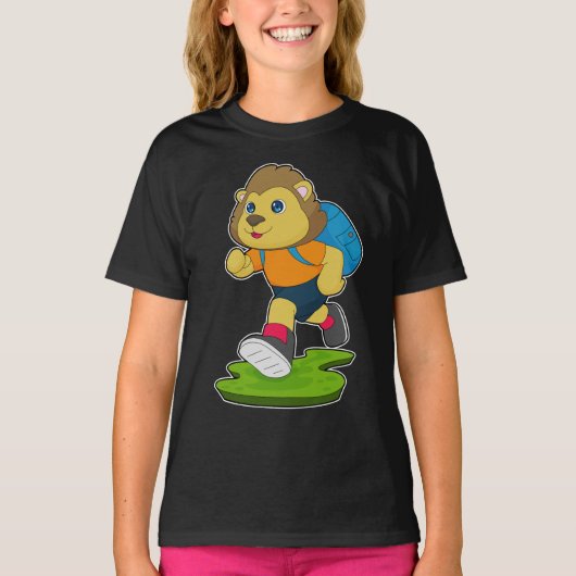 Lion Hiker Rugzak T-shirt (Voorkant)