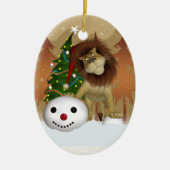 Lion Holiday Ornament - kerstboomversiering (Voorkant)