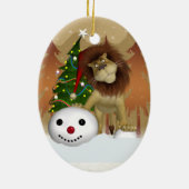 Lion Holiday Ornament - kerstboomversiering (Achterkant)