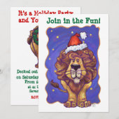 Lion Holiday Party nodigt uit Kaart (Voorkant / Achterkant)