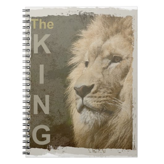 Lion Hoofd van de Sjabloon van de King Pop Art Afb Notitieboek (Voorkant)