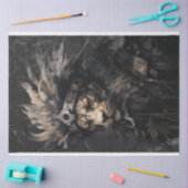 Lion hoofdtooi leren jas decoupage tissuepapier (Craft)