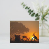 Lion Hunt Briefkaart (Staand voorkant)