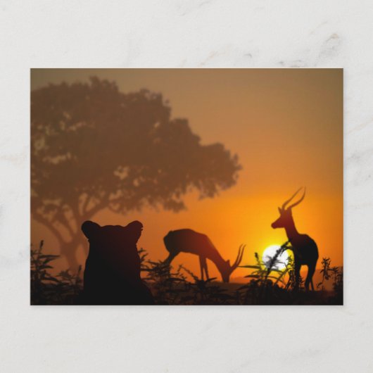 Lion Hunt Briefkaart (Voorkant)