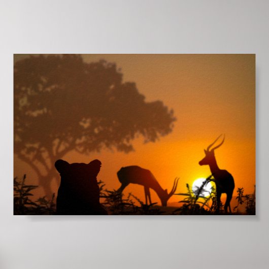 Lion Hunt Poster (Voorkant)