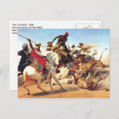 Lion Hunt van Vernet Briefkaart (Voorkant / Achterkant)