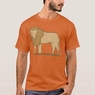 Lion icon animal predator brown family t-shirt