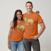Lion icon animal predator brown family t-shirt (Unisex)
