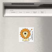 Lion illustratie aangepaste tekst magneet (Insitu (Vaatwasser))