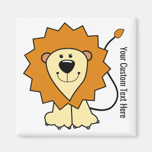 Lion illustratie aangepaste tekstmagneet magneet