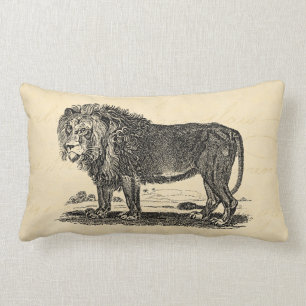Lion Illustration - 1800's African Animal Kussen