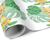 Lion Illustration Safari modern Cadeaupapier (Rol Hoek)