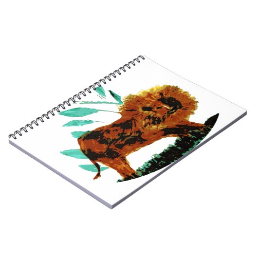 Lion Illustration Wild Animal Notitieboek (Linkerzijde)