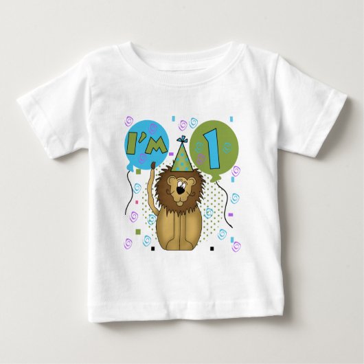 Lion I'm 1 First Birthday Tshirts and Gifts (Voorkant)