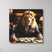 Lion in a Suit Canvas Afdruk (Voorkant)
