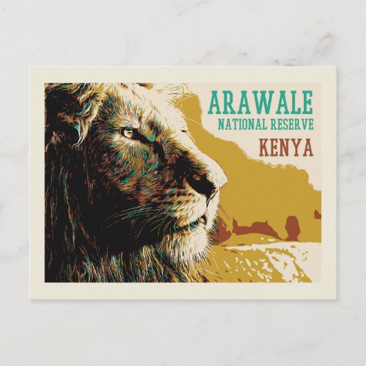 Lion in Arawale National Reserve (Kenia) Briefkaart (Voorkant)