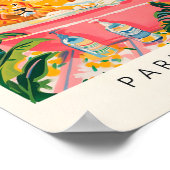 Lion in Bathtub Poster, Matisse Poster, Roze Badka Poster (Hoek)