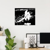 Lion in Black and White Poster (Thuiskantoor)