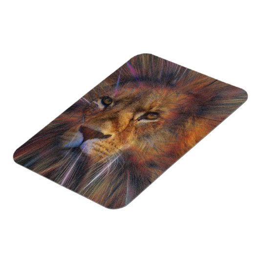 Lion in de galerij Flexible Photo Magnet Magneet (Linkerzijde)