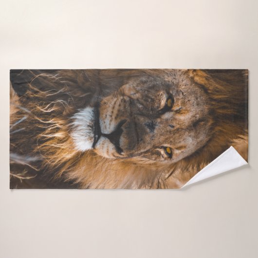 LION IN ETOSHA NATIONAAL PARK BADHANDDOEK (Badhanddoek)