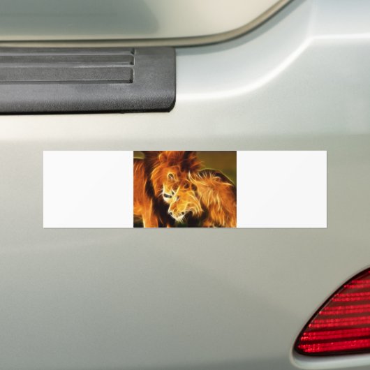 Lion in Love Bumpersticker (Op auto)