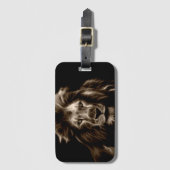 Lion in Sepia Bagagelabel (Voorkant (verticaal))