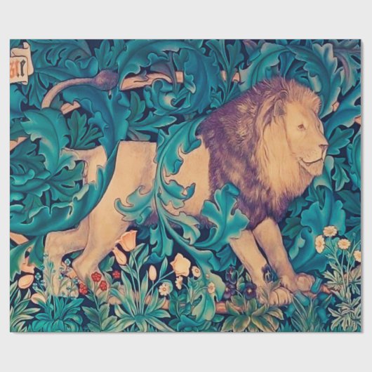 Lion in The Forest, William Morris Cadeaupapier (Vlak)