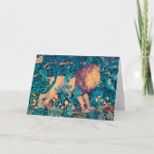 Lion in The Forest, William Morris Kaart (Voorkant)