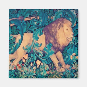 Lion in The Forest, William Morris Magneet