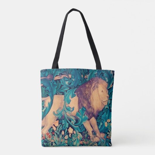 Lion in The Forest, William Morris Tote Bag (Achterkant)