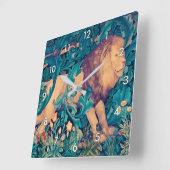 Lion in The Forest, William Morris Vierkante Klok (Hoek)