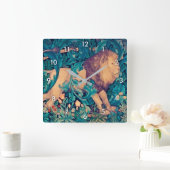 Lion in The Forest, William Morris Vierkante Klok (Huis)