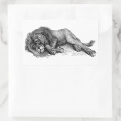 Lion in vectormodus rechthoekige sticker (Tas)