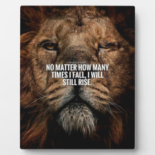 Lion Inspiration - Herfst en Rise - Motivatie Fotoplaat