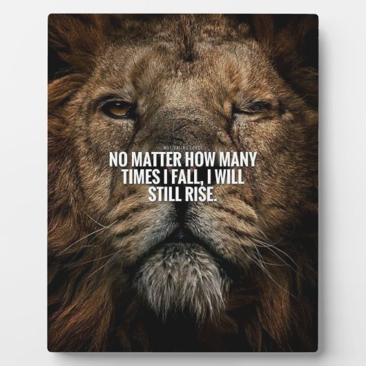 Lion Inspiration - Herfst en Rise - Motivatie Fotoplaat (Voorkant)