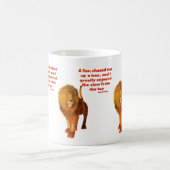 Lion Inspirerend Confucius Attitude Quote Koffiemok (Center)