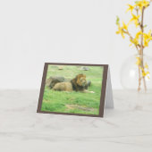 Lion Inspirerend Note Kaart (Gele Bloem)