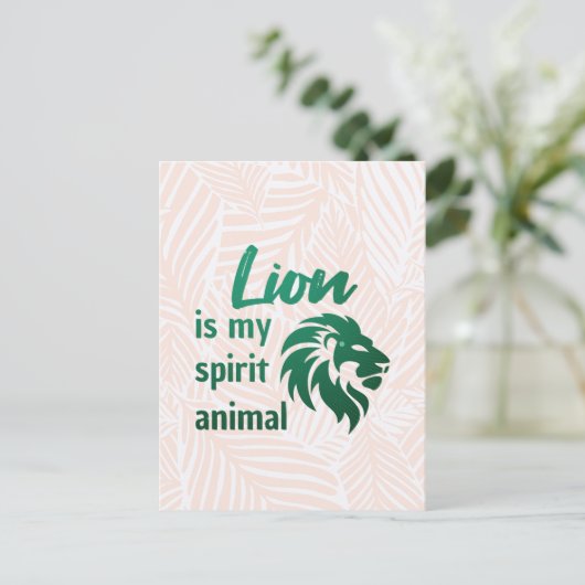 Lion is my spirit animal briefkaart (Staand voorkant)