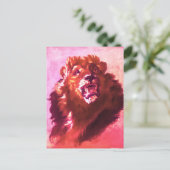 Lion - Italiaans schilderen Briefkaart (Staand voorkant)