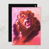 Lion - Italiaans schilderen Briefkaart (Voorkant / Achterkant)