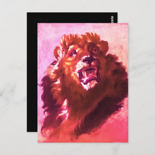 Lion - Italiaans schilderen Briefkaart (Voorkant / Achterkant)