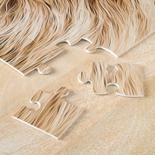Lion Jigzaag Puzzle Face Legpuzzel (Zijkant)