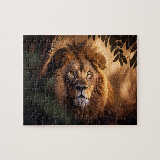 Lion Jigzaag Puzzle - Oerwoud Legpuzzel (Horizontaal)