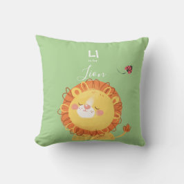 Lion ・ Jouw naam Cute Alphabet Monogram toevoegen Kussen