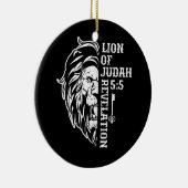 Lion Judah 5 Christelijk grafisch ontwerp Christi Keramisch Ornament (Rechts)