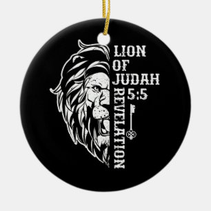 Lion Judah 5 Christelijk grafisch ontwerp Christi Keramisch Ornament