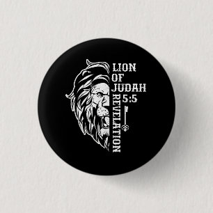 Lion Judah 5 Christelijk grafisch ontwerp Christi Ronde Button 3,2 Cm