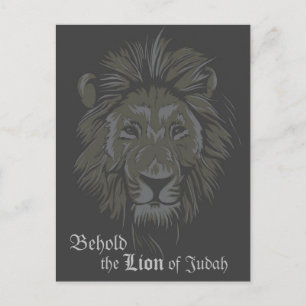 Lion Judah Bible Verse Revelation 5:5 Briefkaart